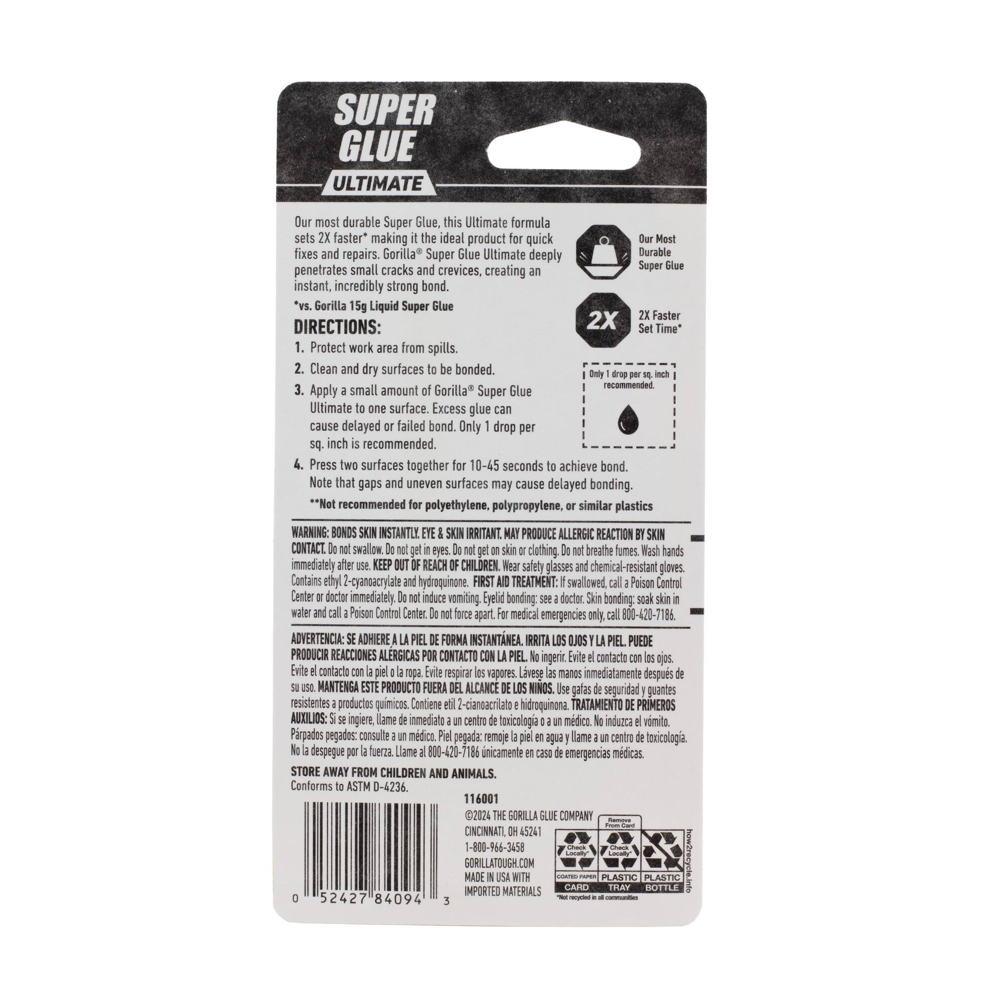 Gorilla® Ultimate Super Glue